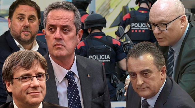 Los mandos de los Mossos, Castellví y Quevedo, incriminan a Puigdemont, Junqueras y Forn en el 1-O