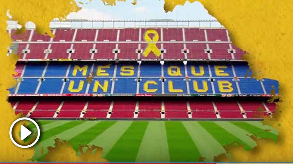 Un grupo de socios del Barça piden poner un lazo amarillo en el Camp Nou