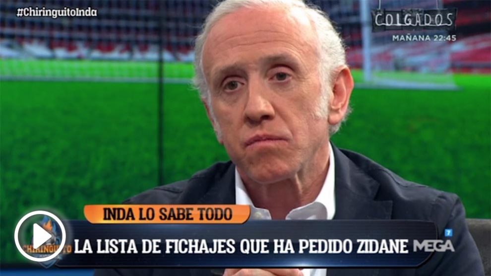 Eduardo Inda desveló la lista de deseos de Zidane para su nuevo Real Madrid.