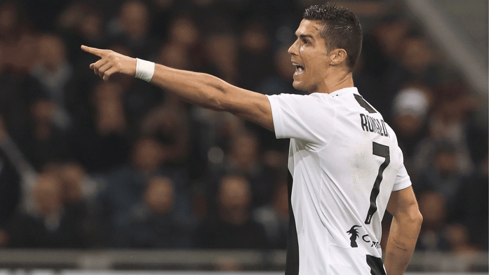 Cristiano, durante un partido de la Juventus.