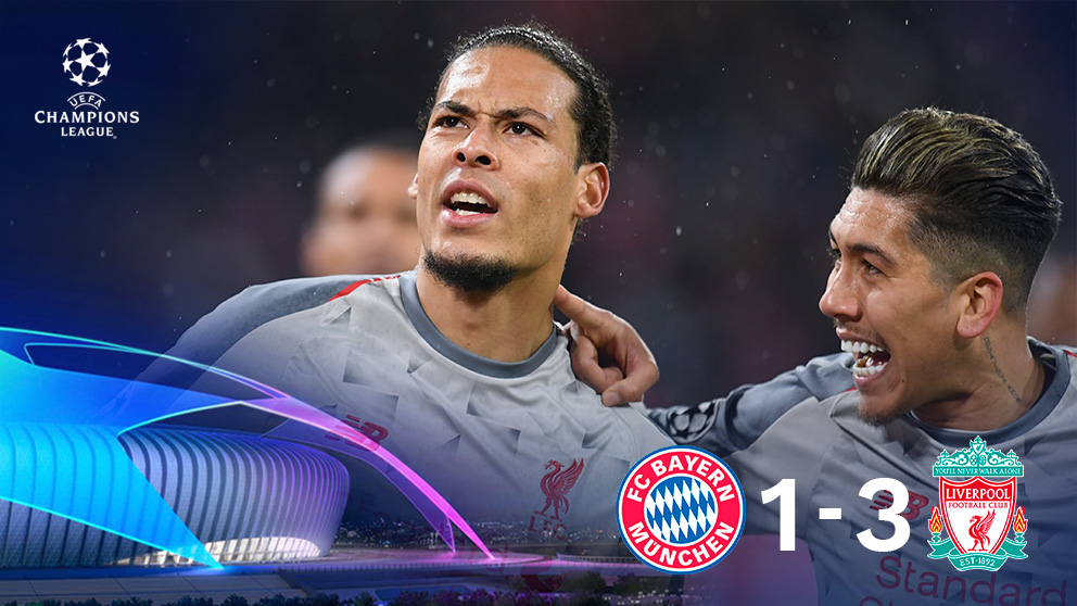 El Liverpool gana al Bayern y está en cuartos.