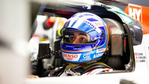 Fernando Alonso en uno de los entrenamientos de las 1.000 millas de Sebring.