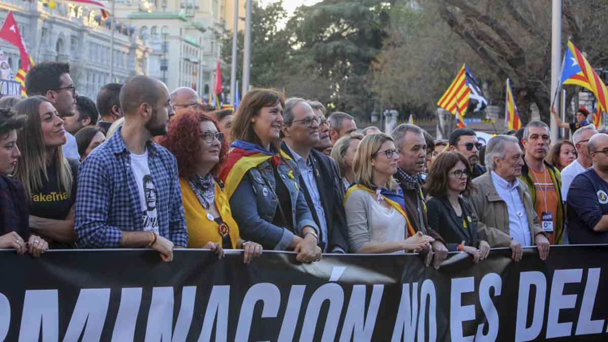 Manifestación independentista en Madrid. Foto: Europa Press