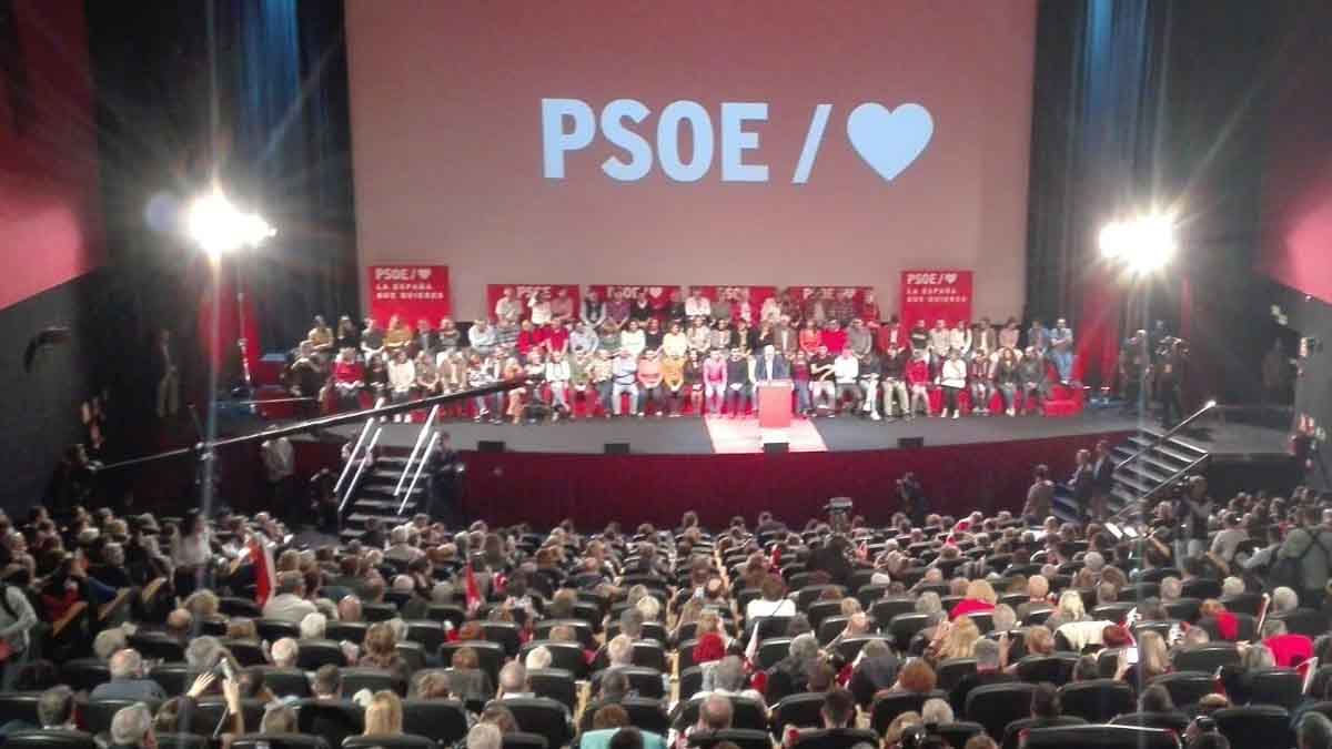 Acto del PSOE en Madrid con Pepu Hernández. Foto: Europa Press.