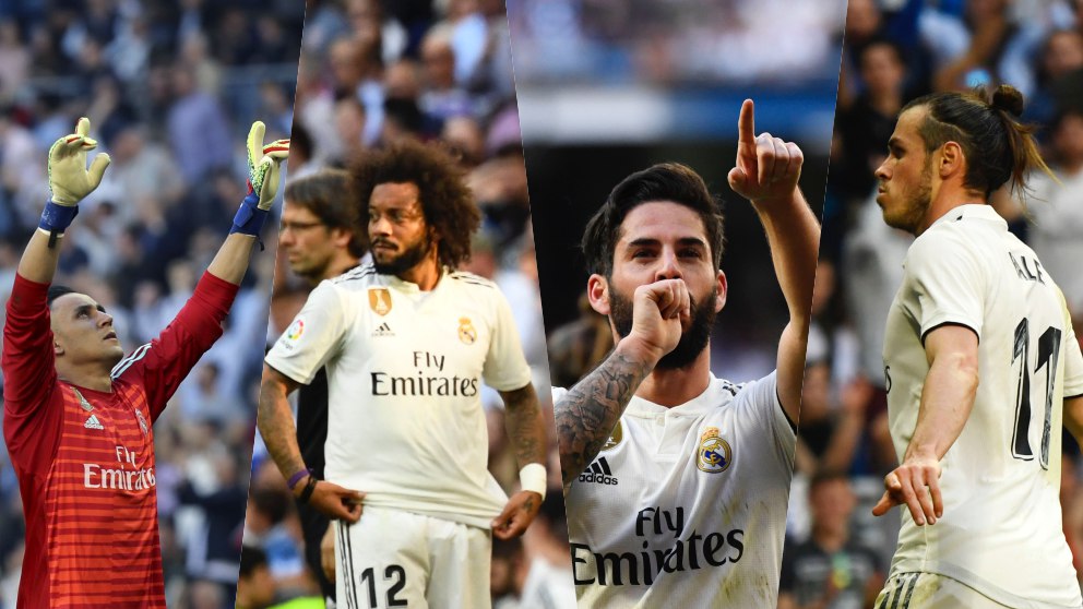 Keylor Navas, Marcelo, Isco y Gareth Bale.