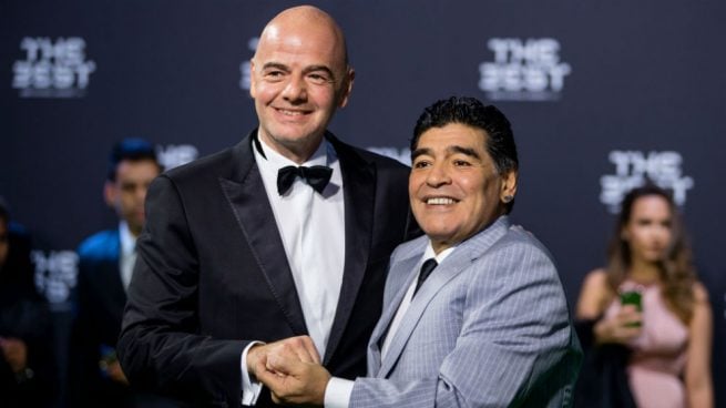 Maradona raja de Infantino: «Me llamaba antes de las elecciones y después no me llamó más»