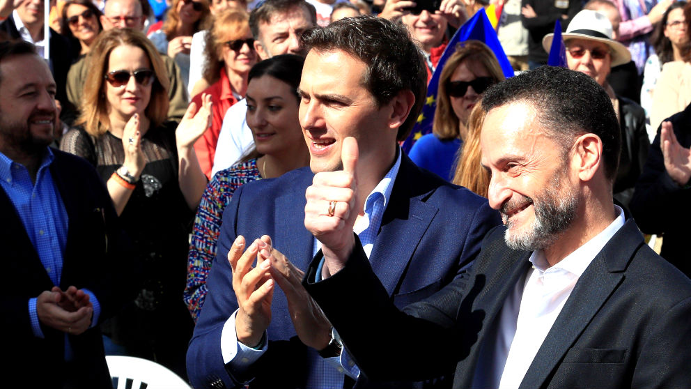 Rivera y Edmundo Bal en un acto de C’s en Madrid (Foto: EFE).