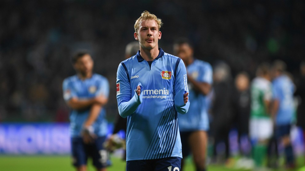 Julian Brandt, después de un partido con el Bayer Leverkusen. (AFP)