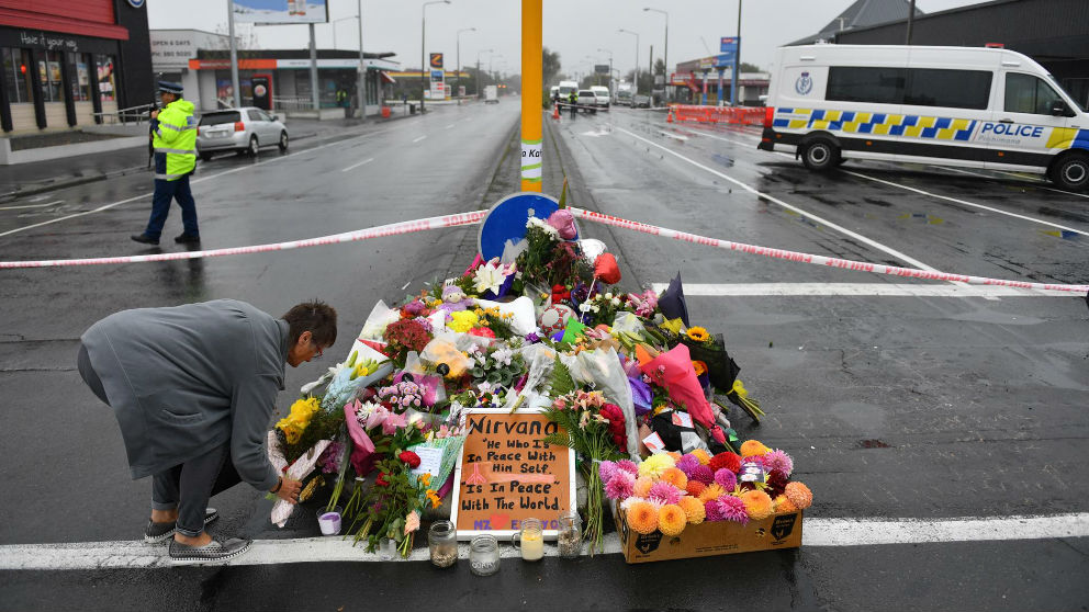 Homenaje de flores a las víctimas del atentado de Nueva Zelanda. Foto: Europa Press