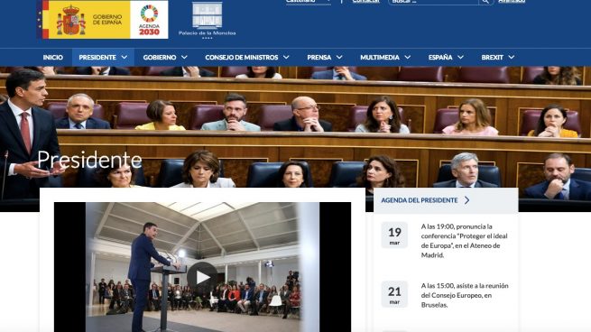 El Gobierno usa la web de Moncloa para hacer propaganda pese a los avisos de la Junta Electoral