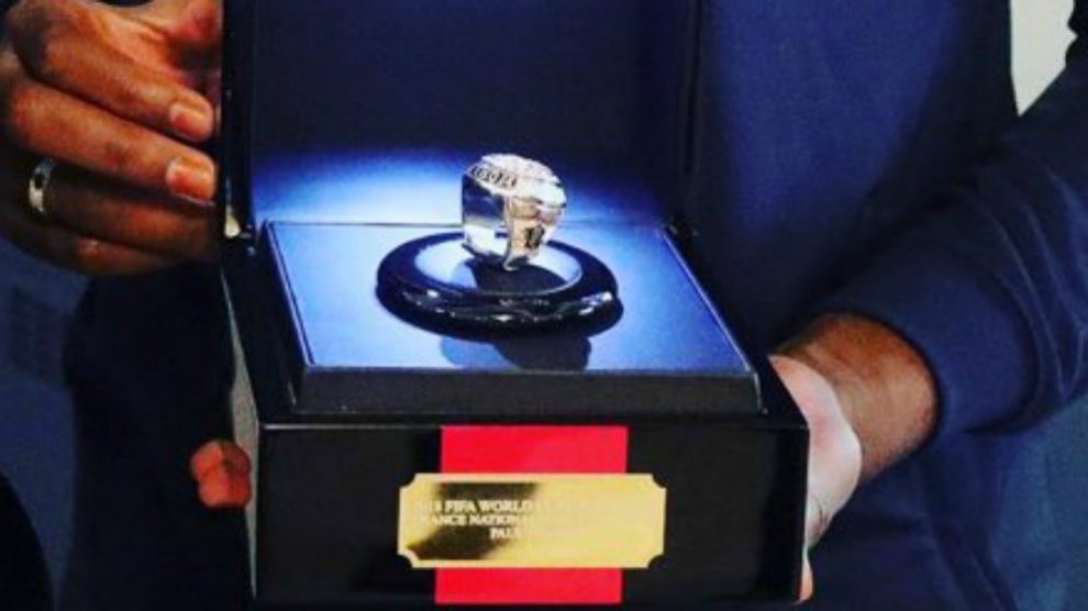 El anillo que ha regalado Pogba a sus compañeros de la selección francesa que ganaron el Mundial de Rusia 2018.