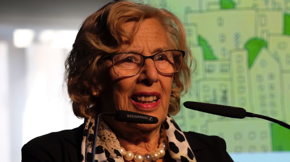 Primer plano de Manuela Carmena. (Foto. Madrid)
