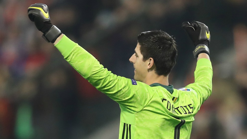Hazard arregló el lío de Courtois con Bélgica. (AFP)