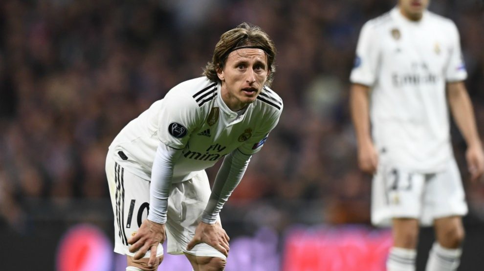 Luka Modric, en un partido con el Real Madrid. (AFP)