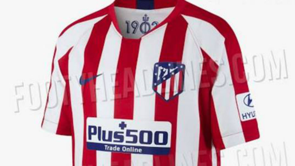 Camiseta del Atlético de Madrid para la temporada 2019-2020 (Footyheadlines.com)