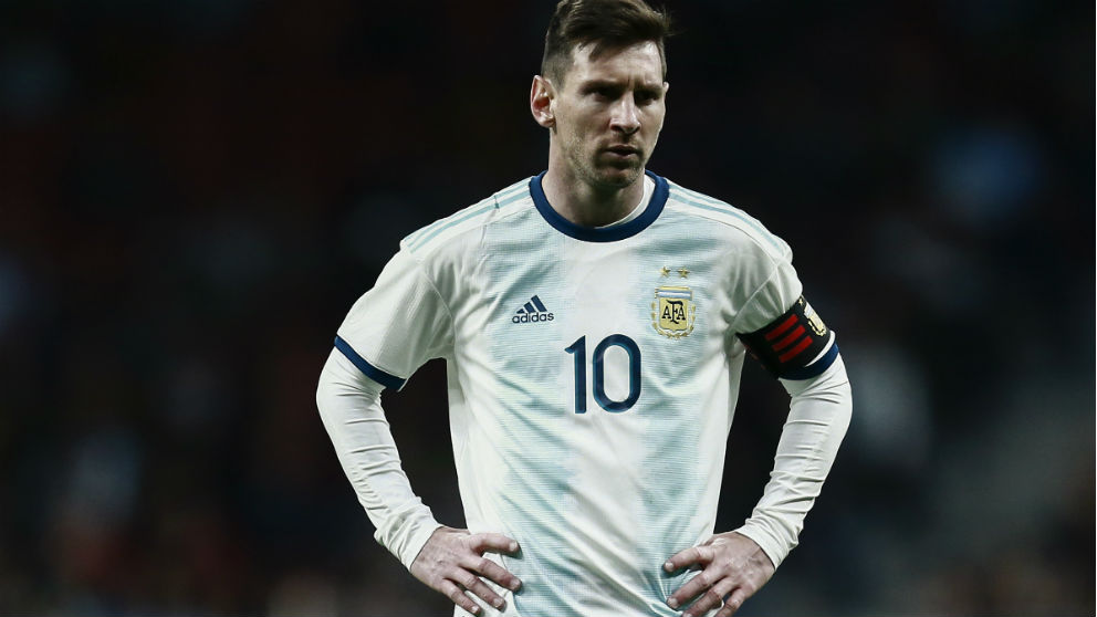 Leo Messi en el Argentina – Venezuela. (AFP)
