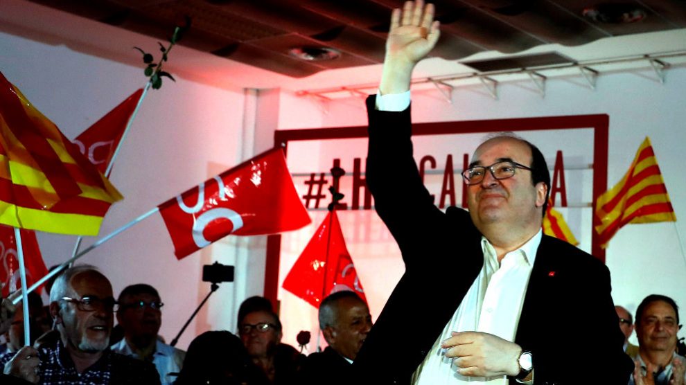 Miquel Iceta en un acto del PSC este domingo (Foto: EFE).