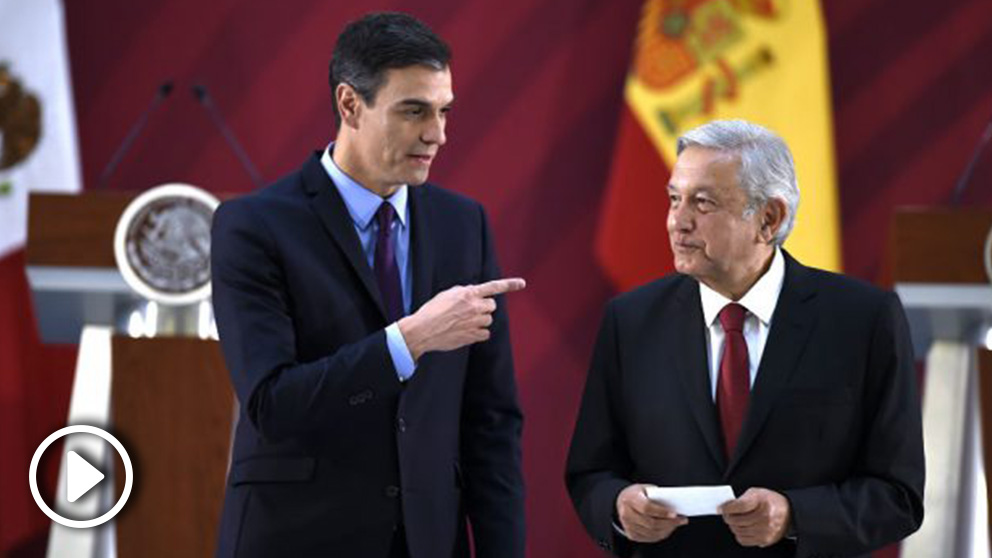 Pedro Sánchez y Andrés Manuel López Obrador (Foto: AFP).