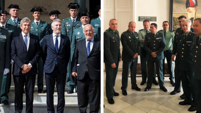 Las dos caras de Marlaska: foto con la Guardia Civil como candidato y plantón 24h después como ministro