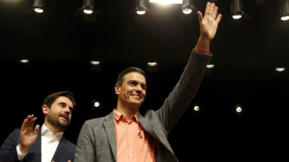 El presidente del Gobierno, Pedro Sánchez, a su llegada a un acto electoral. (EFE)