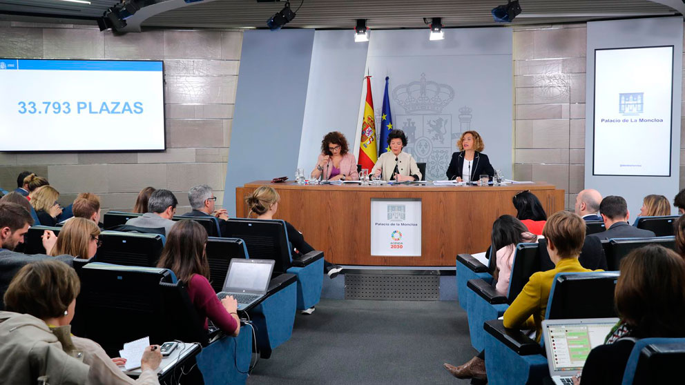 Rueda de prensa tras el Consejo de Ministros. Foto: Europa Press