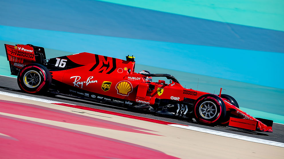 Charles Leclerc saldrá desde la pole en el Gran Premio de Bahréin. (AFP)