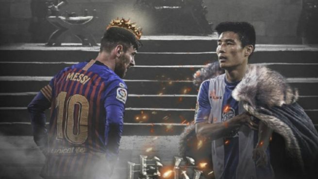 Messi y Wu Lei