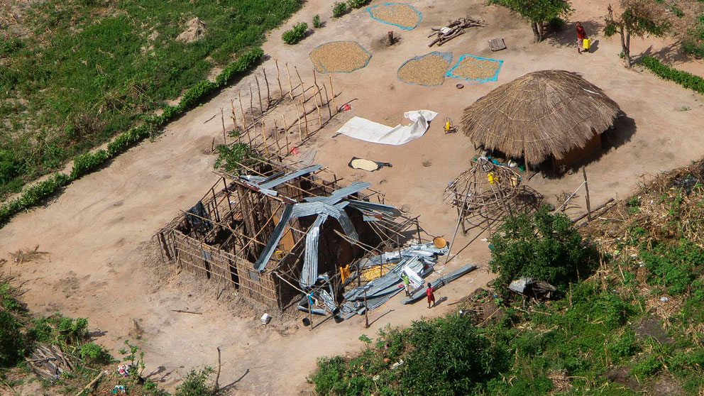 Una zona rural de Mozambique destrozada tras el paso del ciclón ‘Idai’. Foto: Europa Press
