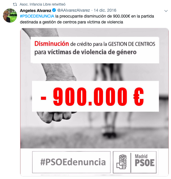 El PSOE legitimó a la asociación de la detenida por secuestrar a su hijo