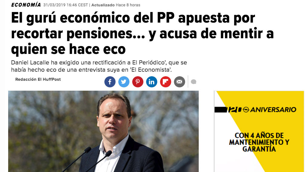 El diario El HuffPost se ha hecho eco del bulo lanzado por el presidente Pedro Sánchez en un mitin del PSC.