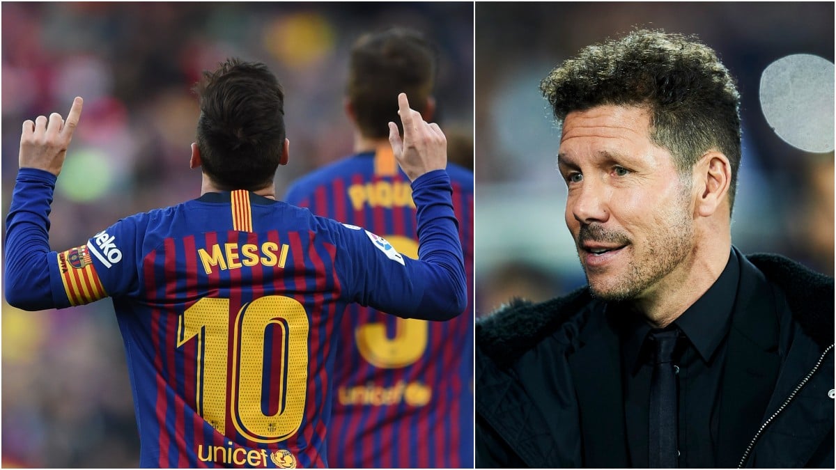 Messi y Simeone, en fotos recientes (Getty).