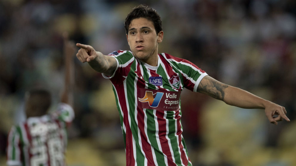 Pedro celebra un gol con el Fluminense. (AFP)