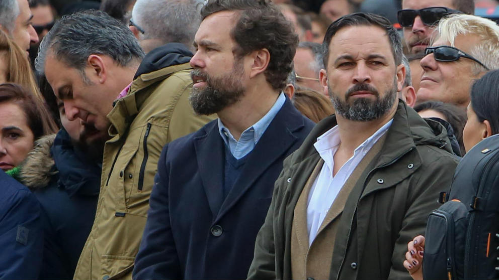 Santiago Abascal, Iván Espinosa de los Monterio y Javier Ortega Smith