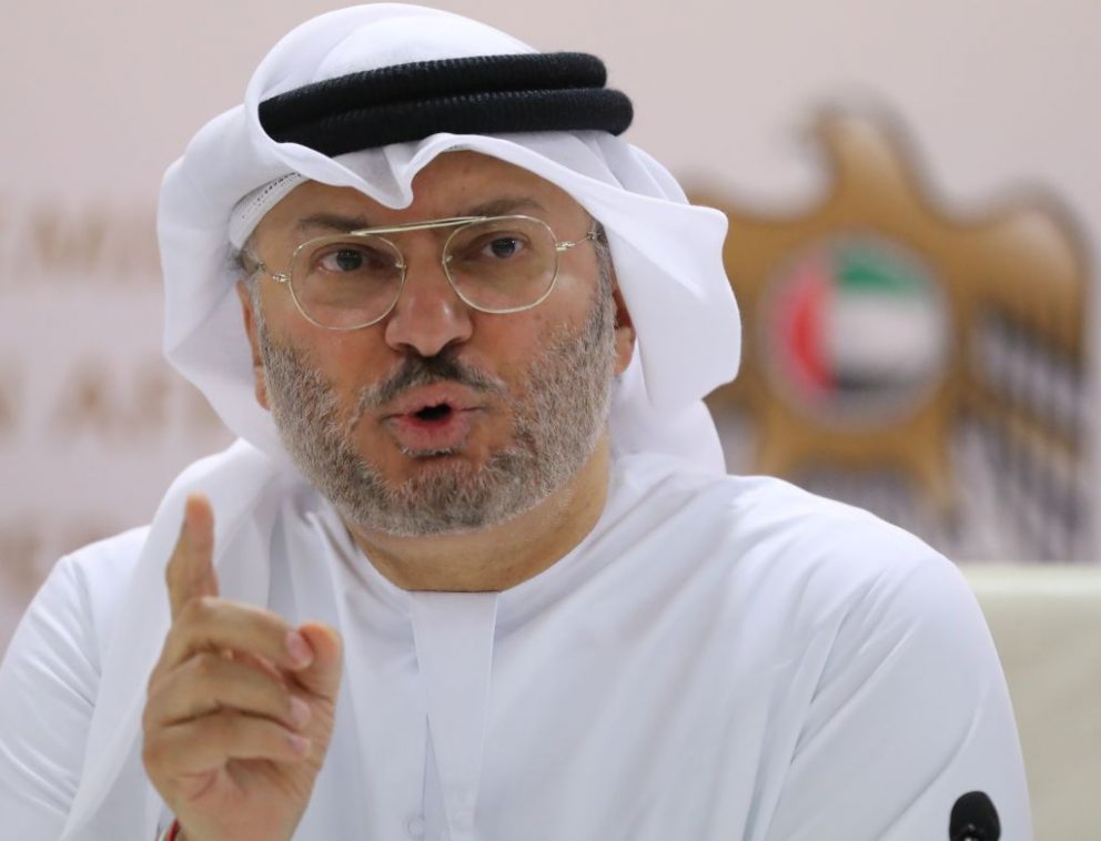 El ministro de Estado para Asuntos Exteriores de los Emiratos Árabes Unidos, Anwar Gargash. Foto. Getty.