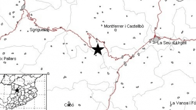 Un terremoto de 4,3 sacude varias localidades de Lérida