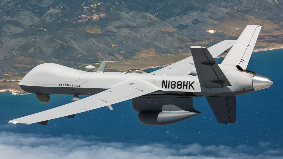 Un dron ‘Predator B’ como los que va a recibir el Ejército del Aire español este verano.