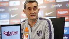 Ernesto Valverde, durante una rueda de prensa. (Europa Press)