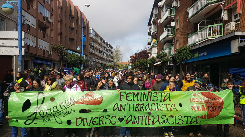 Manifestación feminista en Leganés.