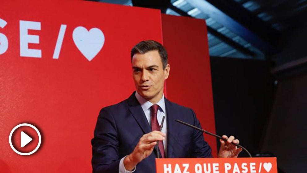 Sánchez, este martes, durante la presentación de la campaña electoral