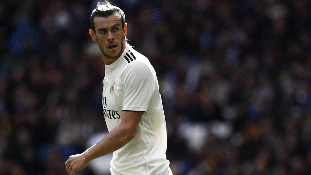 Bale, durante el partido ante el Eibar en el Santiago Bernabéu. (AFP)