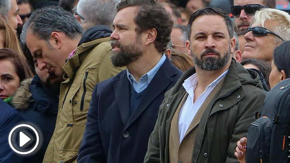 Santiago Abascal, Iván Espinosa de los Monterio y Javier Ortega Smith