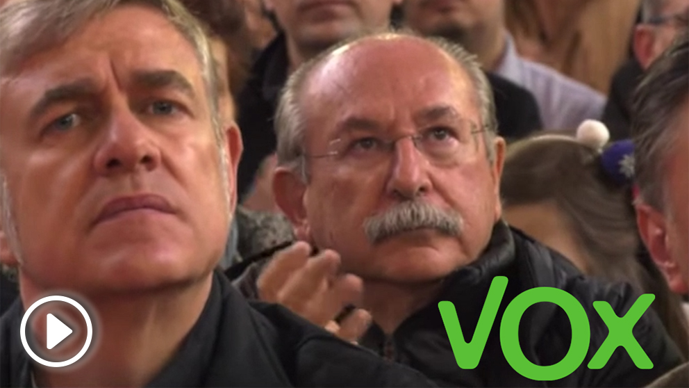 Luis del Rivero, en el acto de Vox en Leganés.