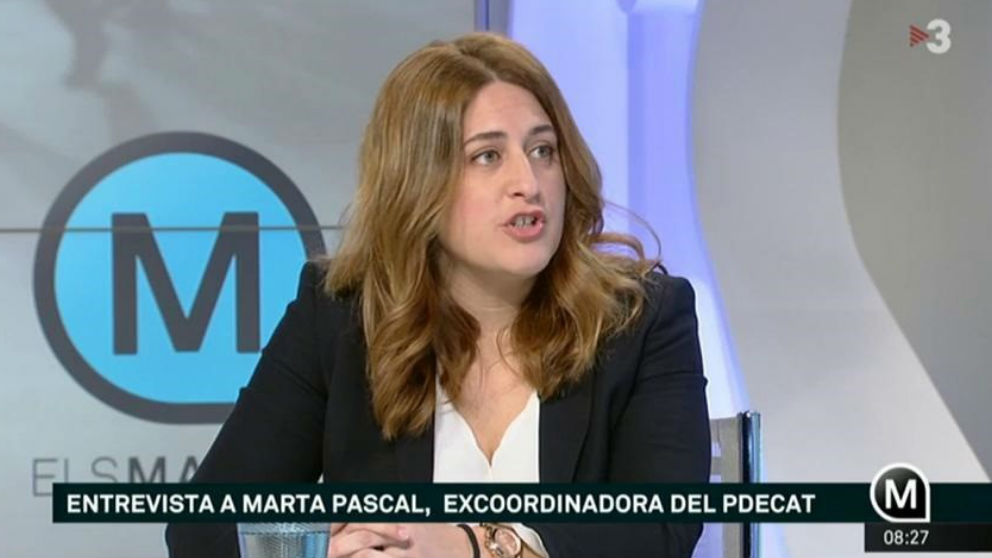Marta Pascal, durante una entrevista en televisión