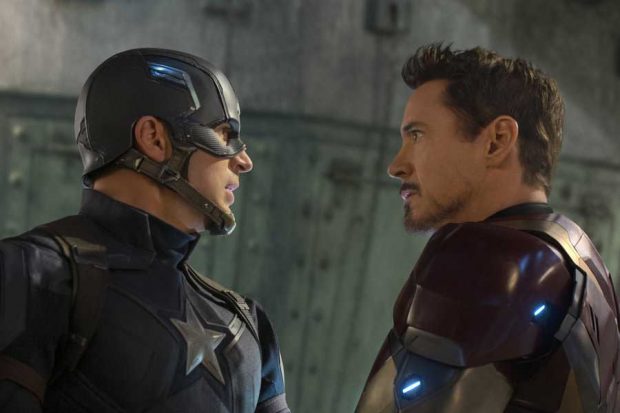 Steve Rogers y Tony Star en 'Civil War'