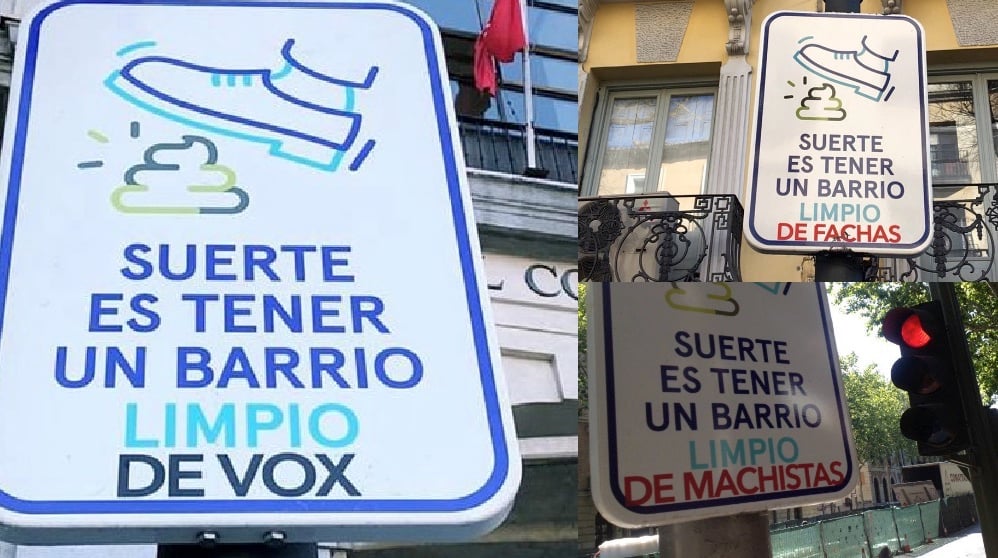 El cartel contra VOX.