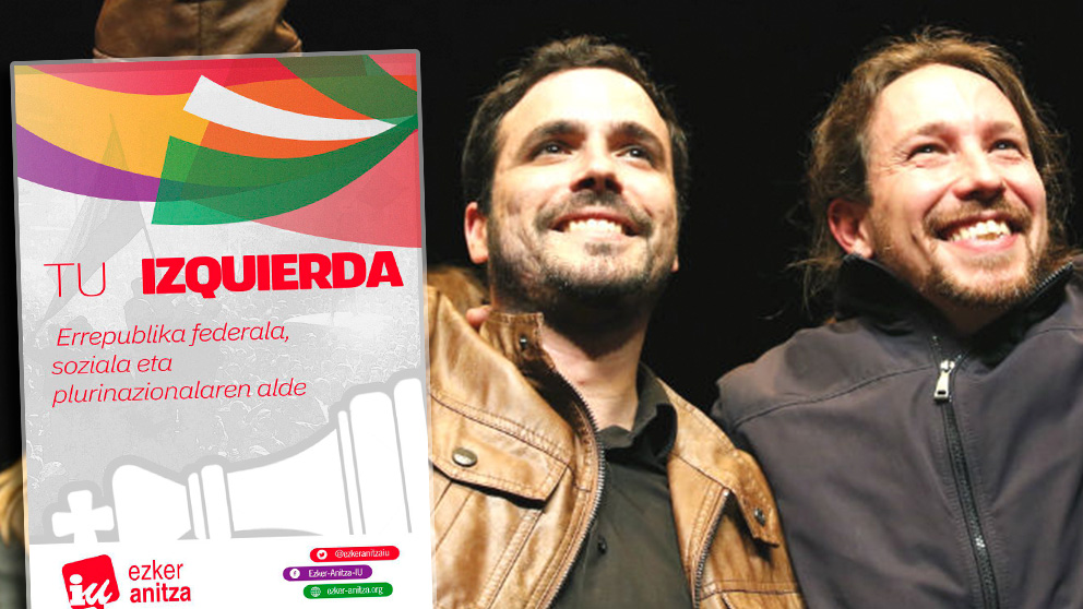 Alberto Garzón y Pablo Iglesias.