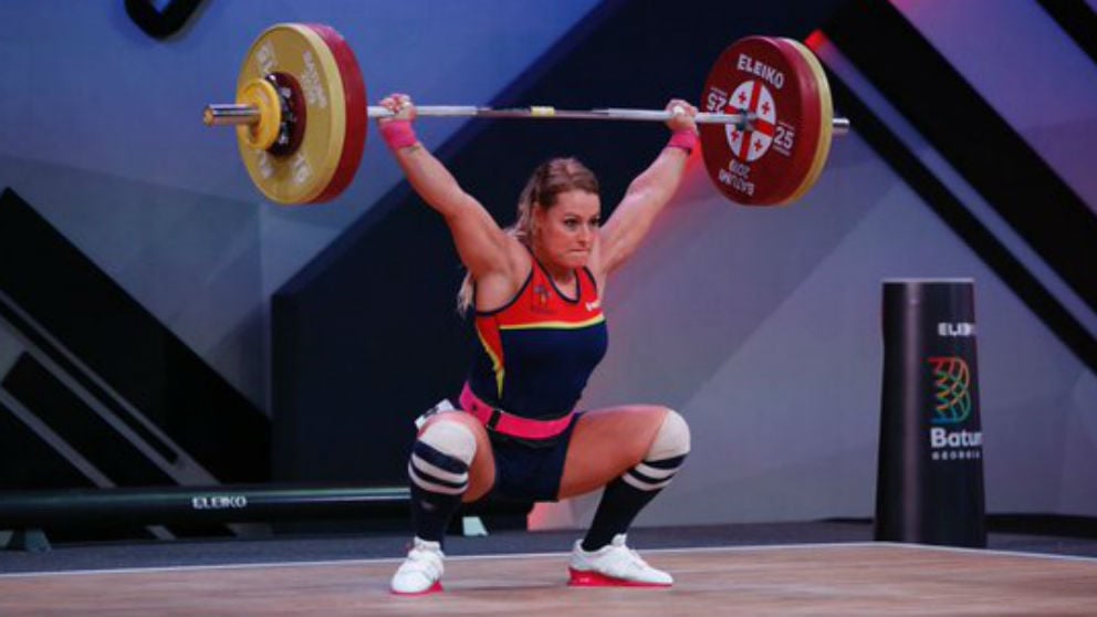 Lydia Valentín durante el campeonato de Europa en Batumi. (Europa Press)