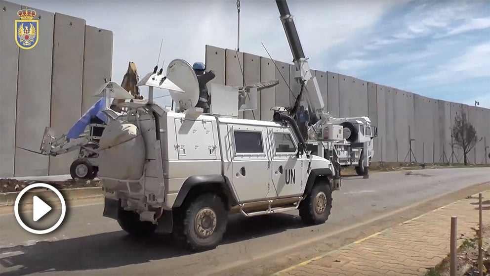 Militares españoles trabajando junto de Israel y Líbano.