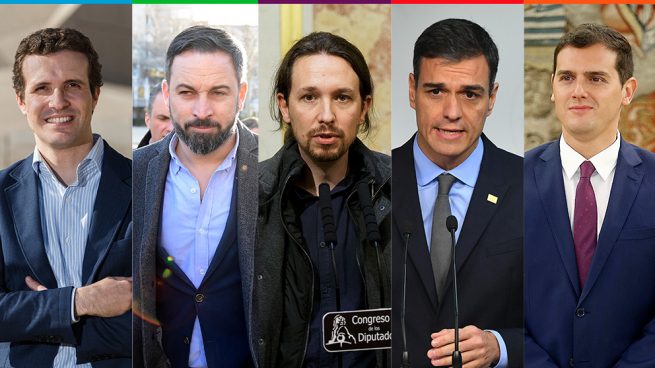 Abascal se situará entre Casado e Iglesias en el debate a cinco y el líder de Podemos tendrá el minuto final