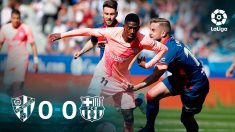 Huesca y Barcelona empataron a cero en el Alcoraz.